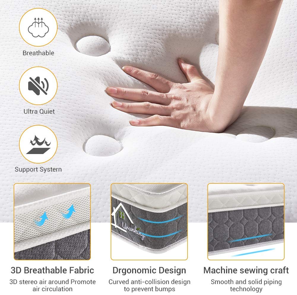 Ej. Life Pocket Sprung Mattress with Memory Foam | Breathable Fabric 9-Zone